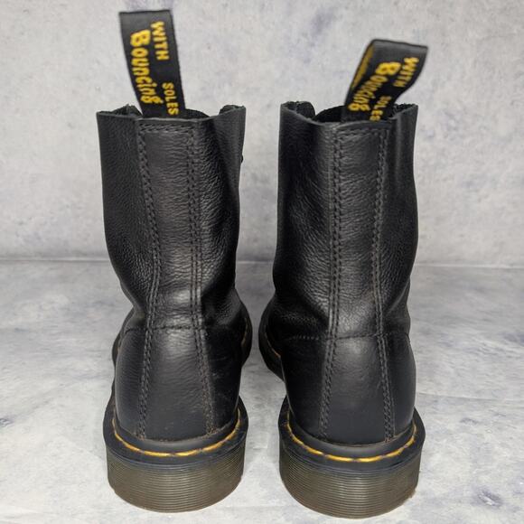 Dr. Martens 1460 Pascal Virginia Leather Combat Boots in Black, Size 8 - Picture 11 of 14